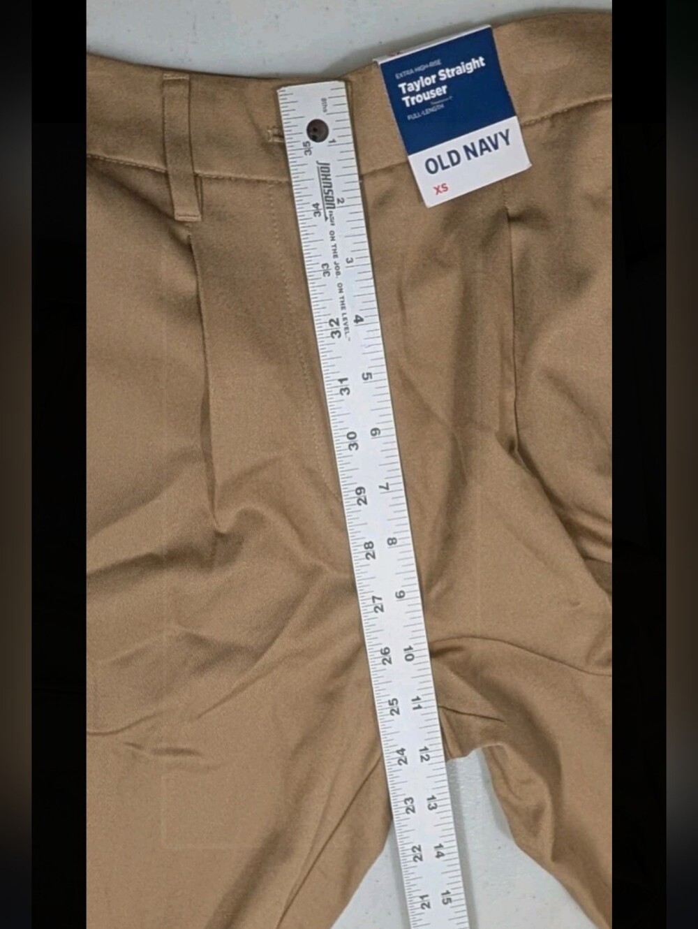 NWT Old Navy Taylor Straight Trousers XS Cargo Pleated Granola Neutral #1111 - Picture 9 of 13